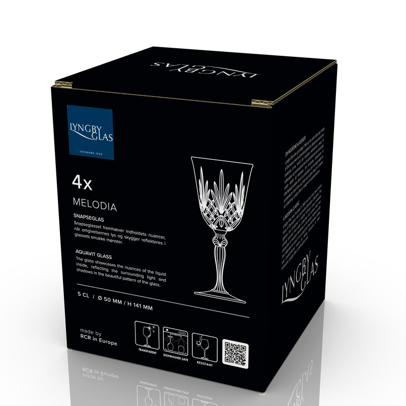 Melodia Snapseglas 4 stk.