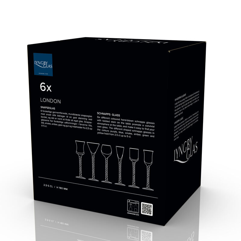 London Snapseglas 6 stk.
