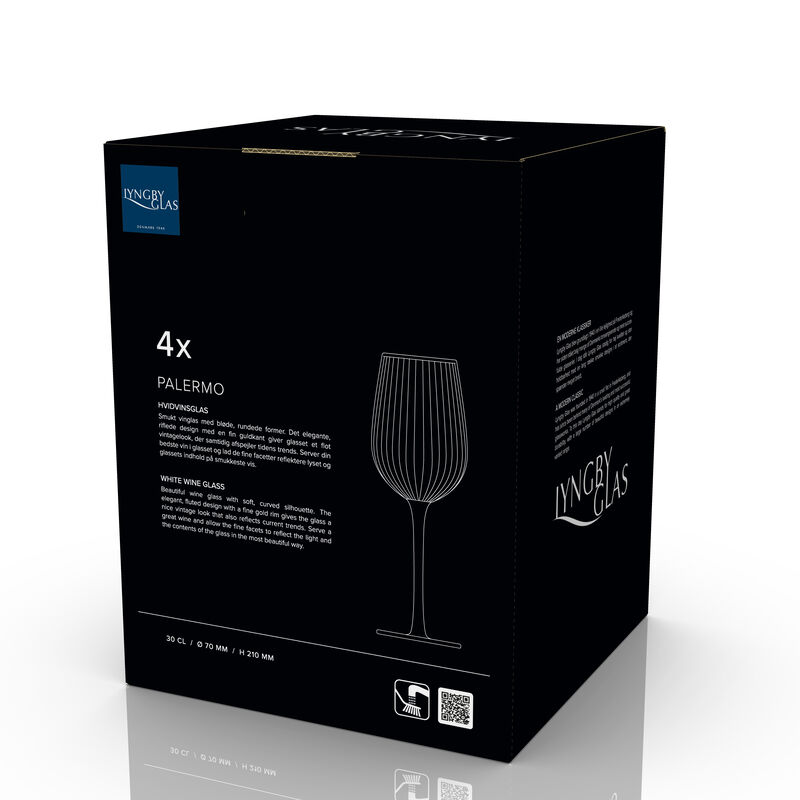 Palermo Gold Hvidvinsglas 4 stk.