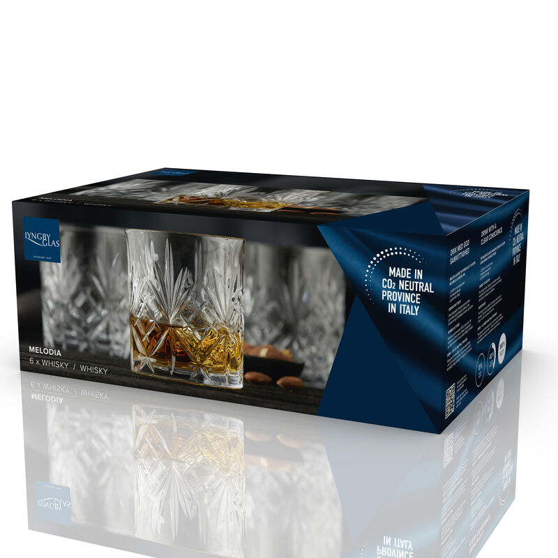 Lot De 6 Verres à Whisky Lyngby Glas Melodia - Tumbler Cristal 310 Ml