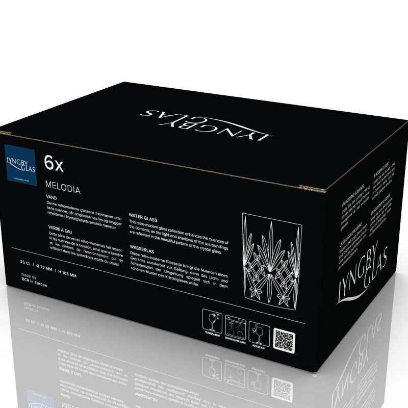 Melodia Vandglas 6 stk.