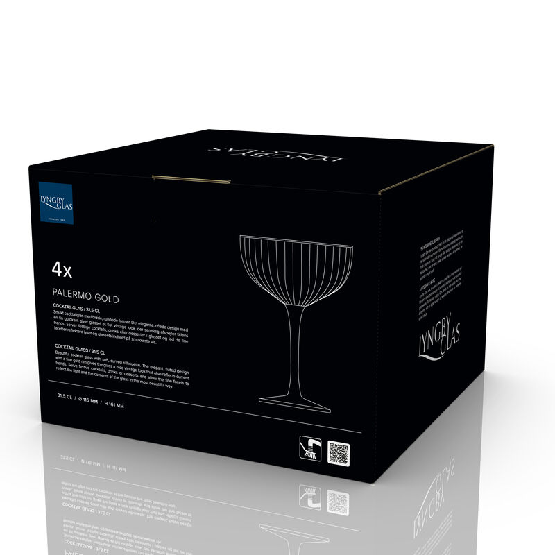 Palermo Gold Cocktailglas 4 stk.