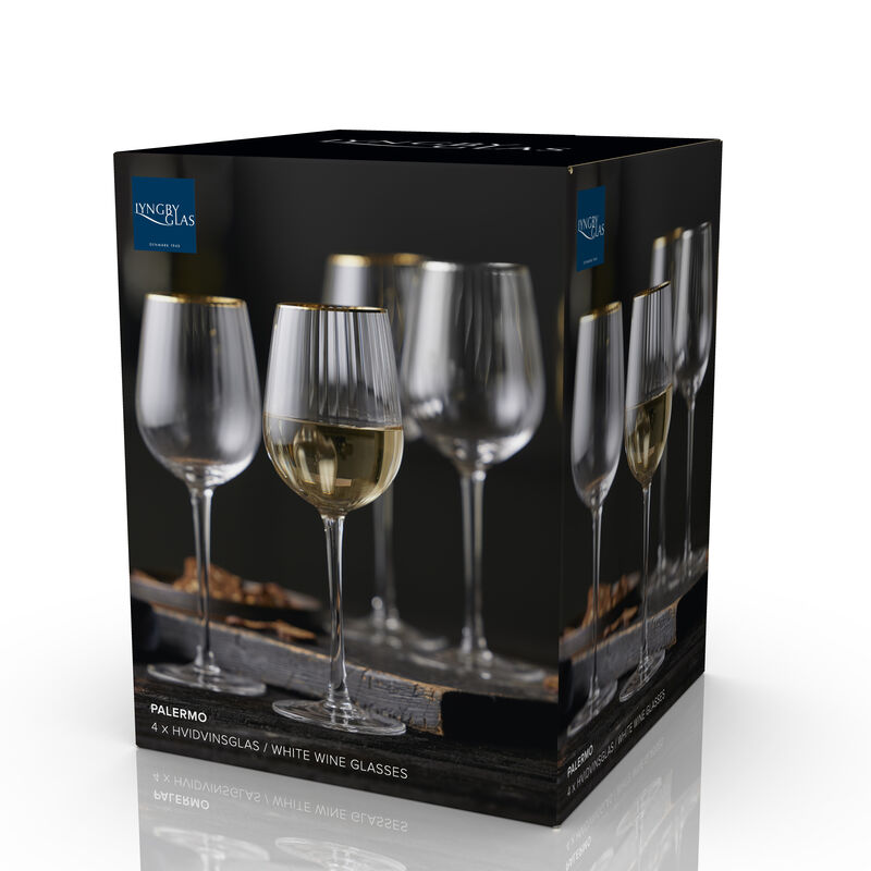 Palermo Gold Hvidvinsglas 4 stk.