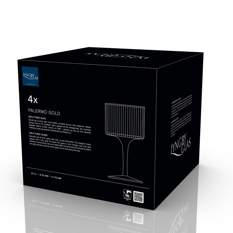 Palermo Gold Gin & tonic-glas 4 stk.