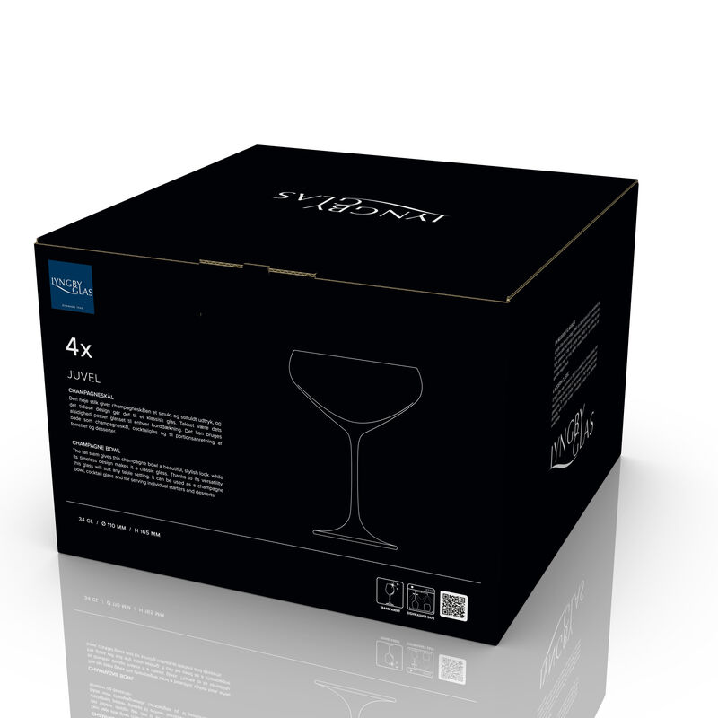 Juvel Champagnesk&aring;l 4 stk.