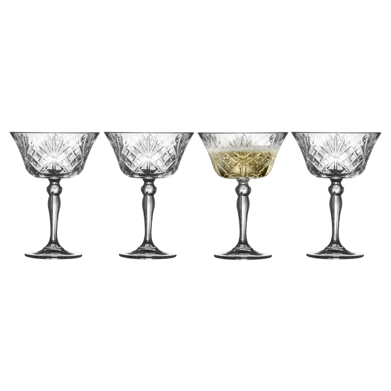 Melodia Champagnesk&aring;l 4 stk.