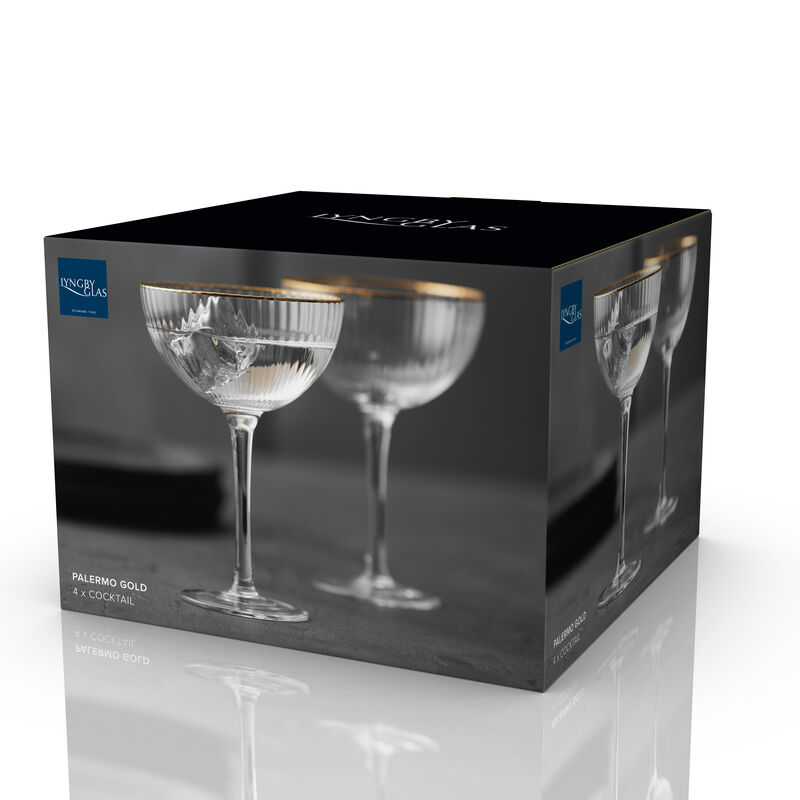 Palermo Gold Cocktailglas 4 stk.