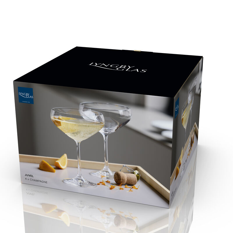 Juvel Champagnesk&aring;l 4 stk.