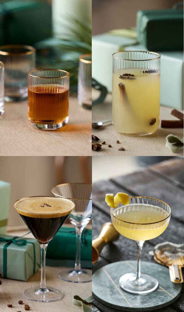 SMUKKE GLAS <br>MED GULDKANT SMUKKE GLAS <br>MED GULDKANT